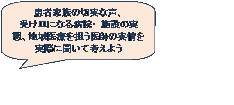 �����o��: �p���ۂ߂��l�p�`: ���҉Ƒ��̐؎��Ȑ��A
�󂯎M�ɂȂ�a�@�E�@�{�݂̎��ԁA�n���Â�S����t�̎����
���ۂɕ����čl���悤
